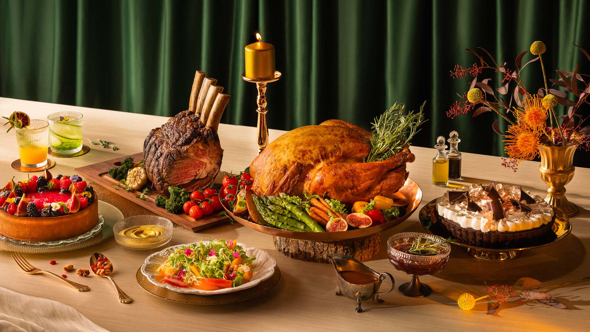 マリーナベイ・サンズ シンガポールのレストランやテイクアウトで2025年のサンクスギビングを祝いましょう。