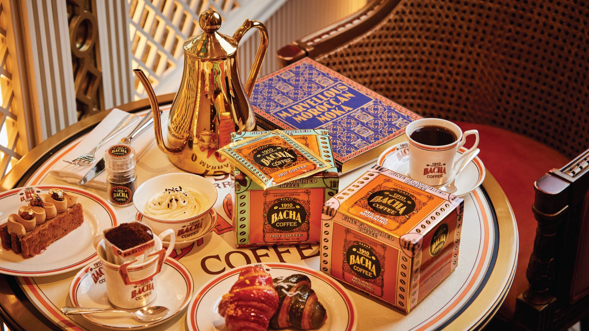 シンガポールで人気のハイティースポット、Bacha Coffeeがお届けするアフタヌーンティーを彩るケーキとペストリー