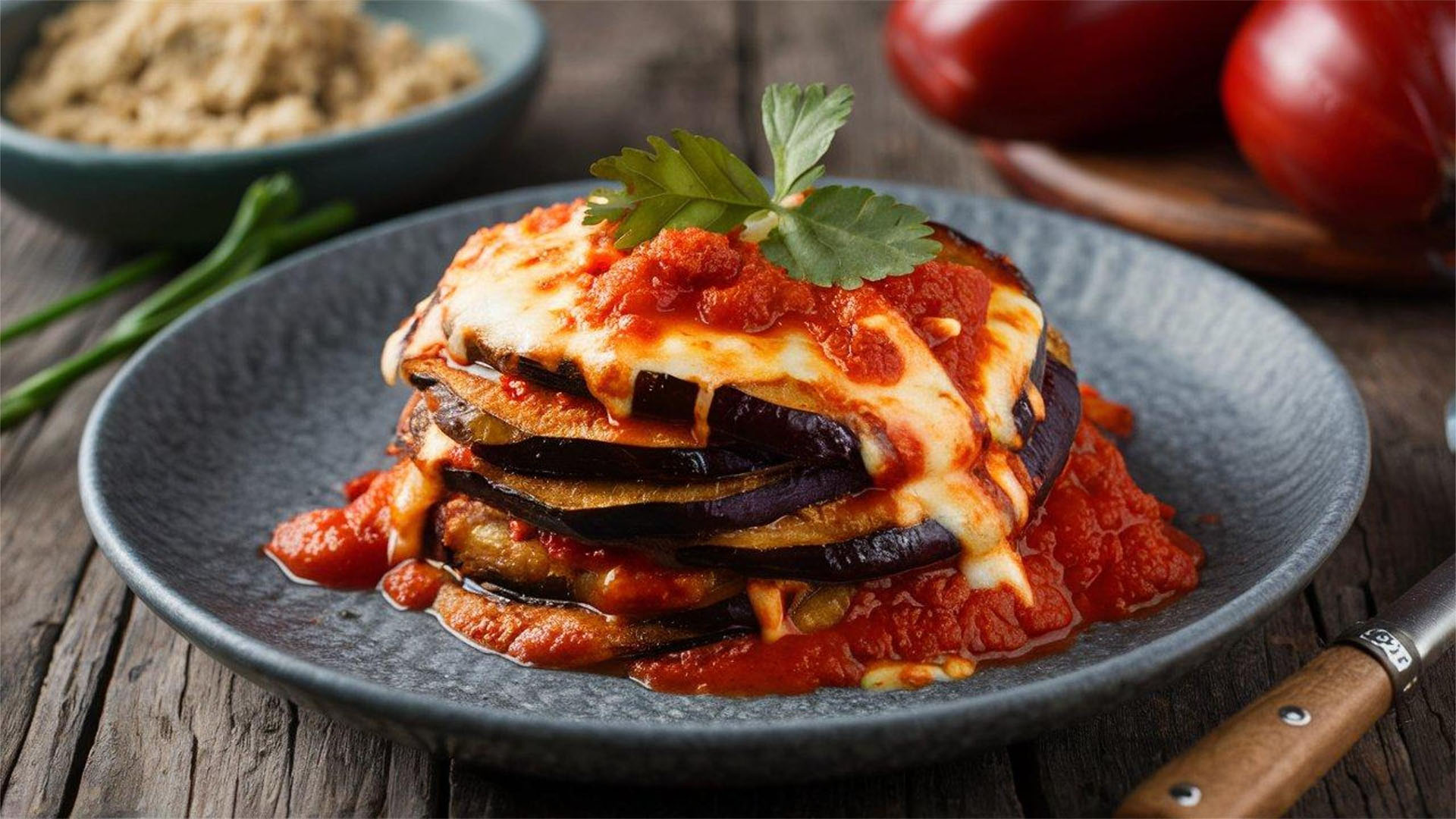 LAVOで味わえるイタリアの伝統料理、ナスのパルミジャーナ