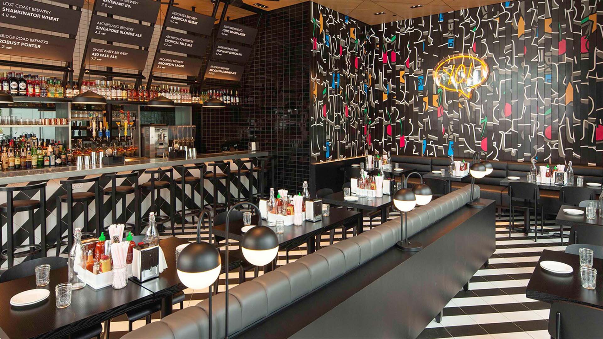 シンガポールにある和牛レストラン、Black Tapの店内