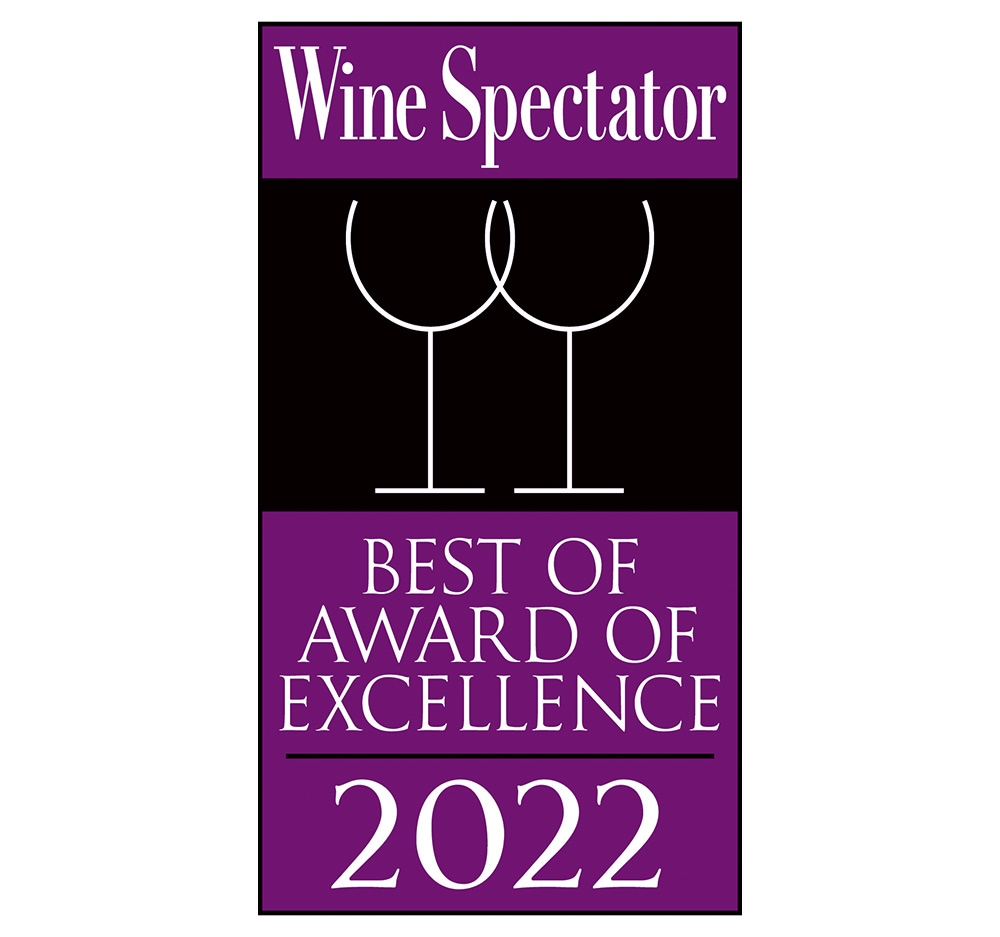 2022年 - Wine Spectator’s 2022 — Best of Award of Excellence