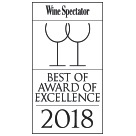 2018年 - Wine Spectator’s 2018 — Best of Award of Excellence