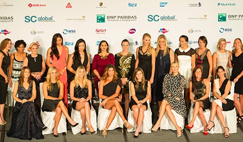 WTA ファイナルシンガポール ドロー抽選会 - 世界ランキングトップ 8 がマリーナベイ サンズのスケートリンクに