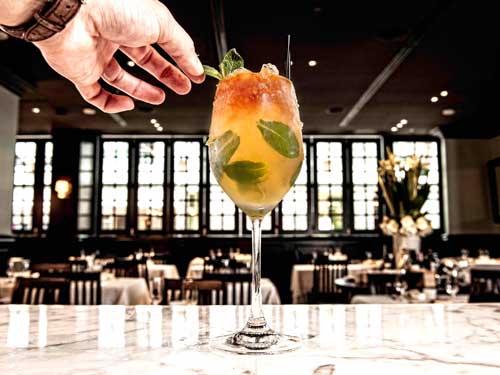 milano swizzle at Amaro Bar at Marina Bay Sands