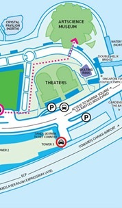 Marina Bay Sandsのミュージアムの地図