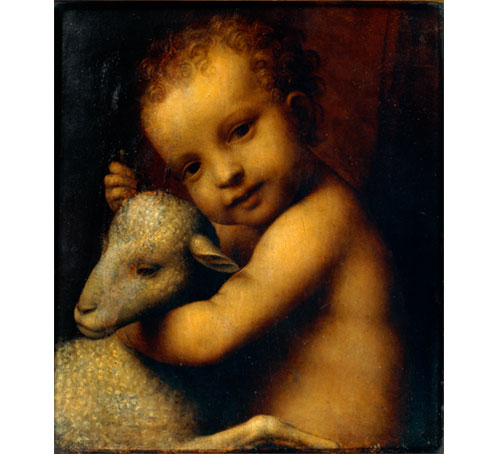 『幼子イエスと子羊』ベルナルディーノ・ルイーニ