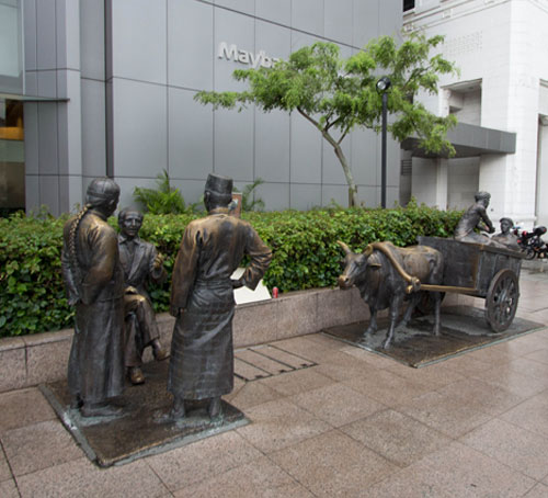 River Merchants - The People of the River statue series in Singapore