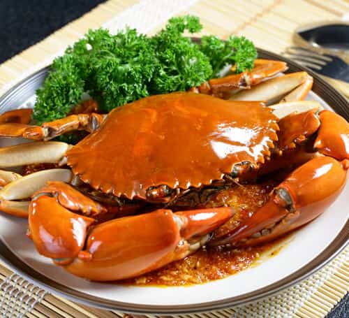 シンガポールのカニ、チリソース