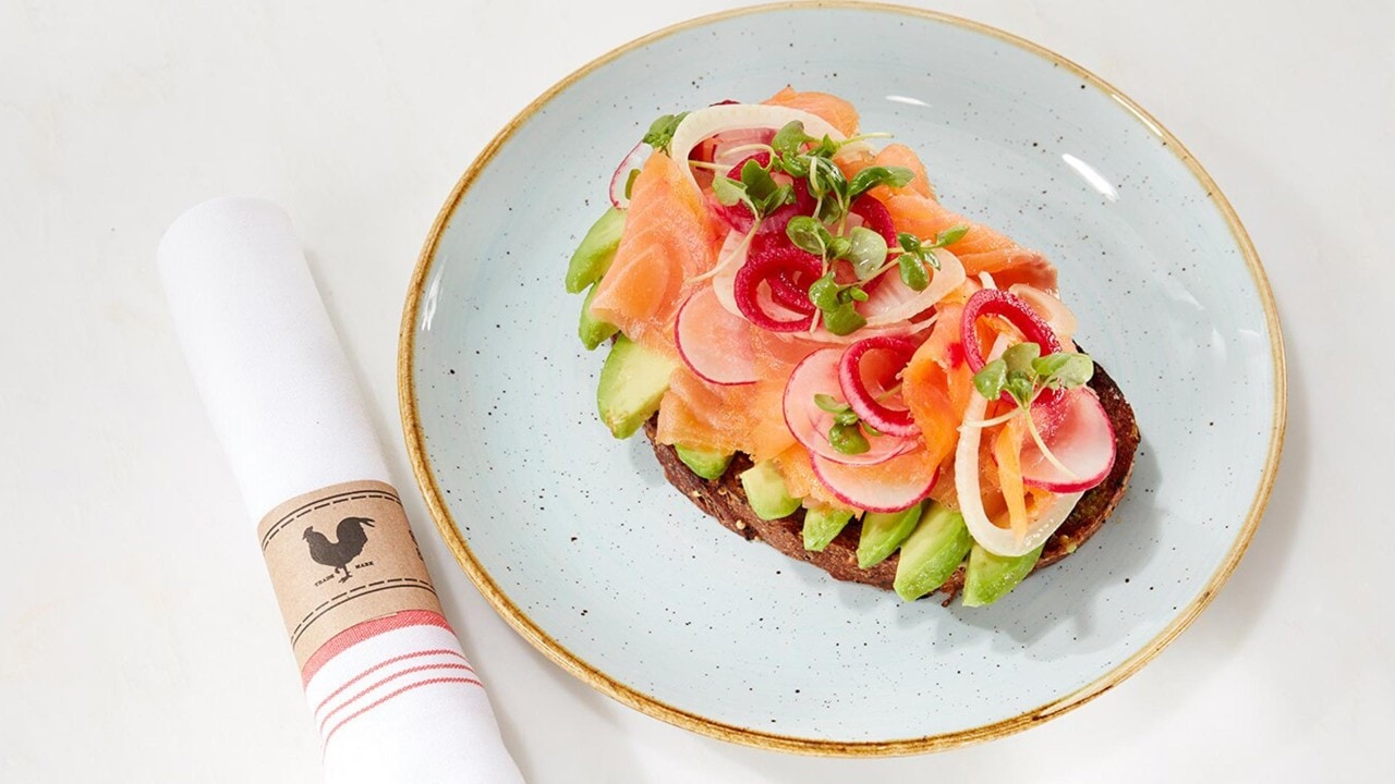 Avocado and smoked salmon for brunch at Yardbird, overseeing the best place to take photos in Singapore