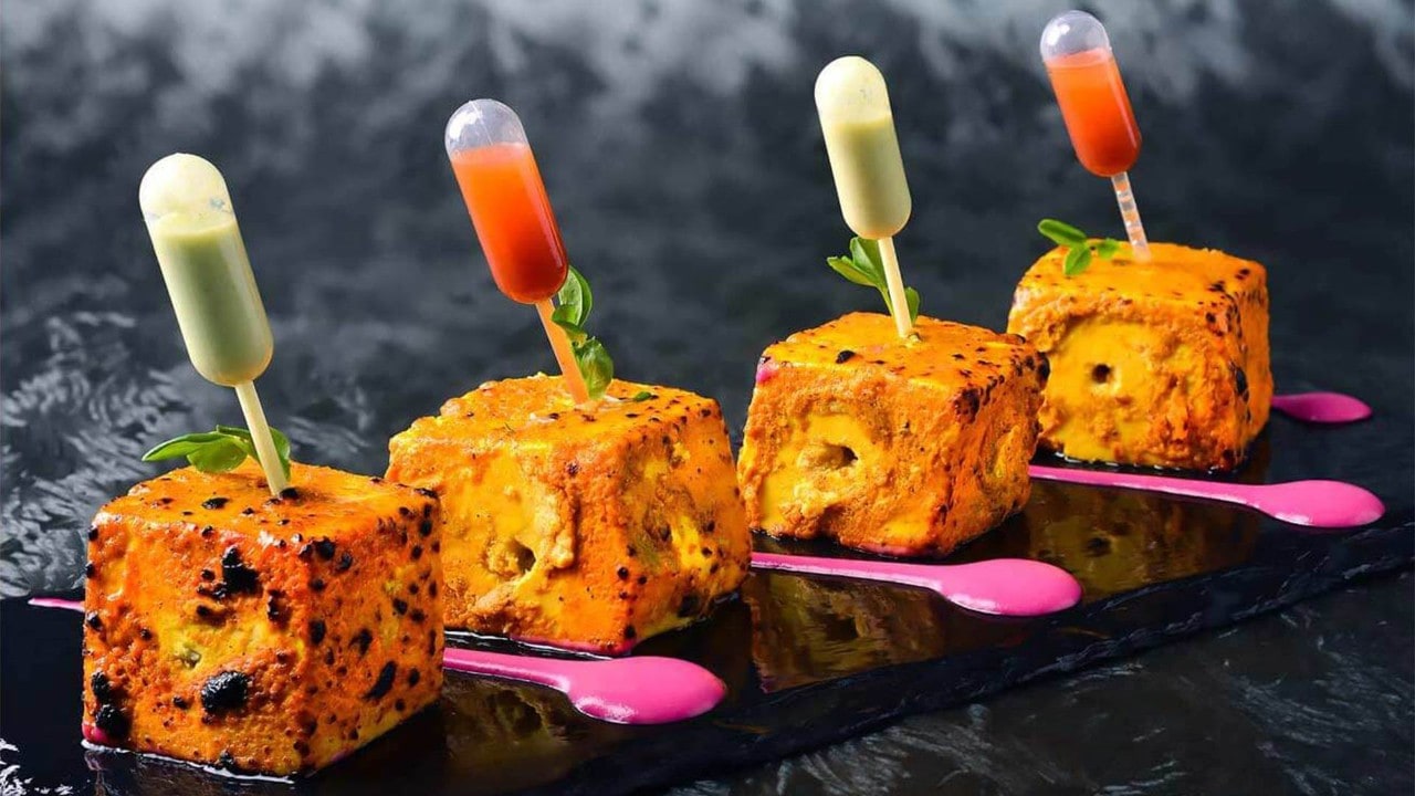 Grilled chesses to enjoy at Punjab Grill, after taking instagrammable photos in Singapore
