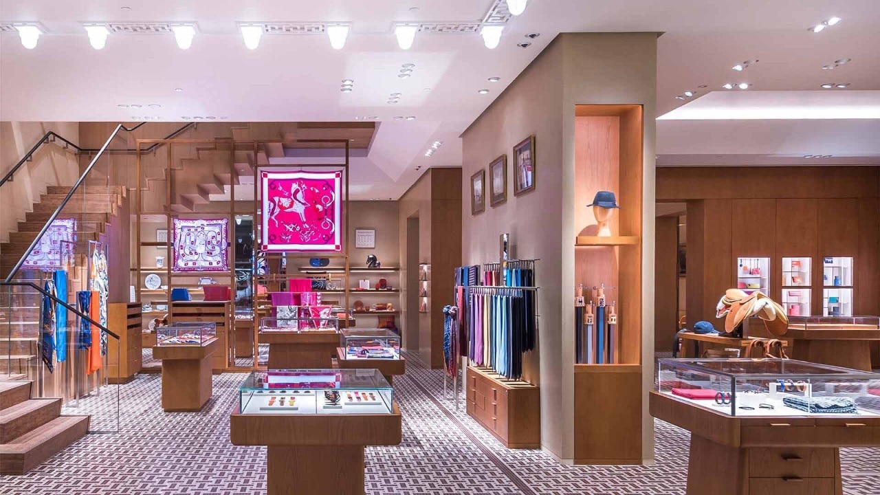 Hermes a top luxury fashion brand at Marina Bay Sands, Singapore