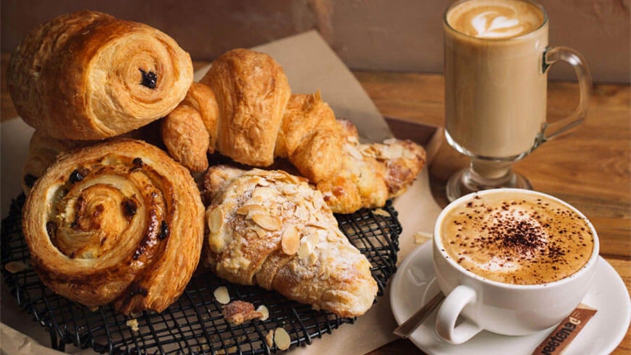 Pastries, latte and espresso served at Da Paolo, the best cafes in Singapore serving coffee