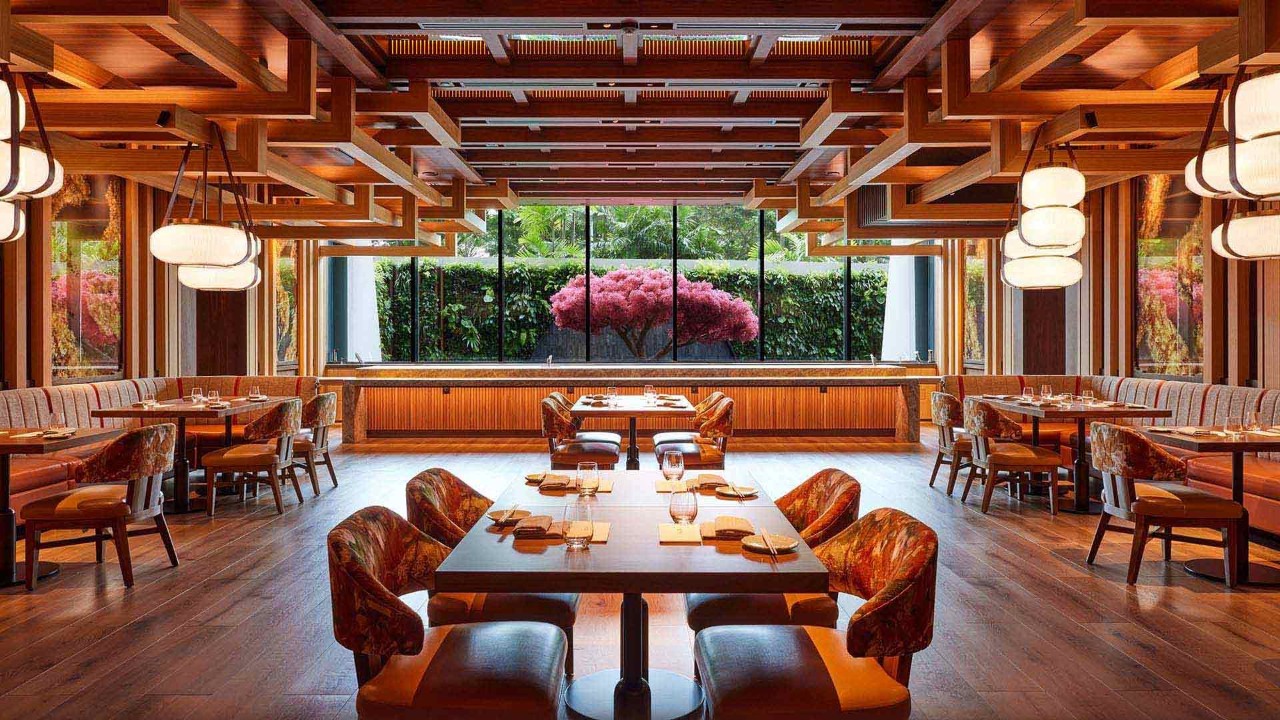 Interior and dining area of Wakuda, one of the top Japanese fine dining restaurants in Singapore